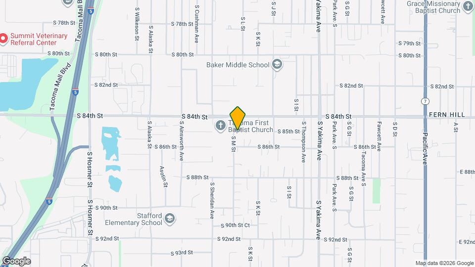 8437 S M St Mapa y Detalles de la Ubicación