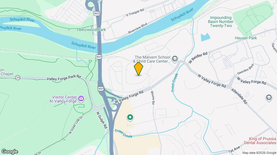 11208 Valley Forge Cir Map and Location Details