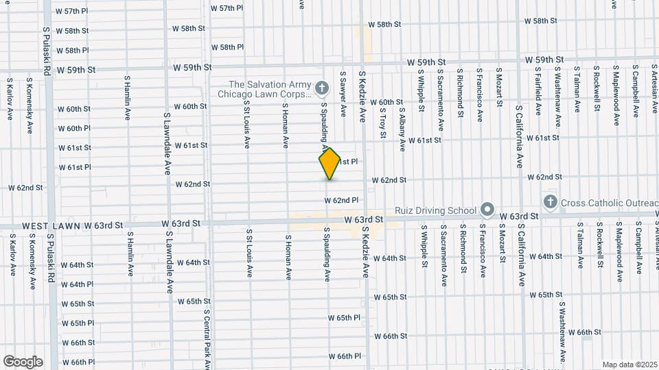 6203 S Spaulding Ave Map and Location Details