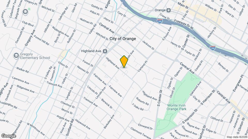 407 Highland Ave Map and Location Details