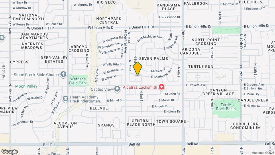 17833 N 1st Pl Map and Location Details