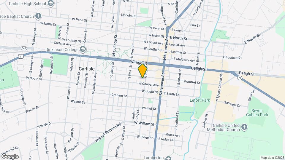 110 W Pomfret St Map and Location Details