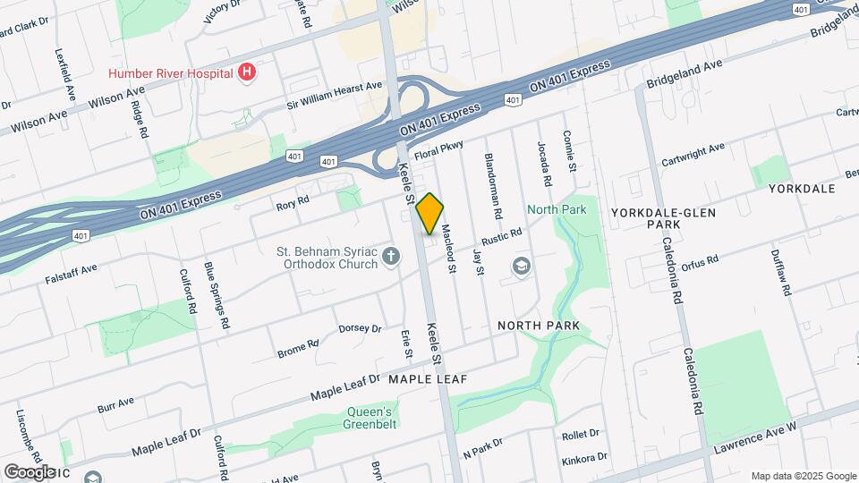 2597 Keele St Map and Location Details