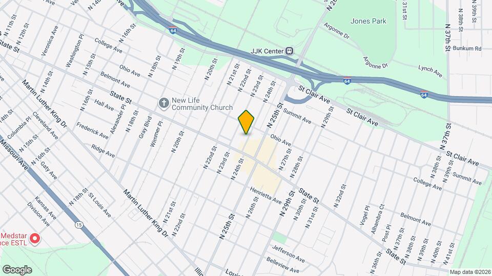 625 N 24th St Map and Location Details