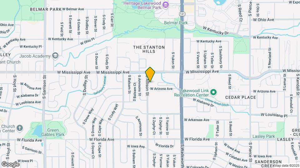 1170 S Allison St Map and Location Details