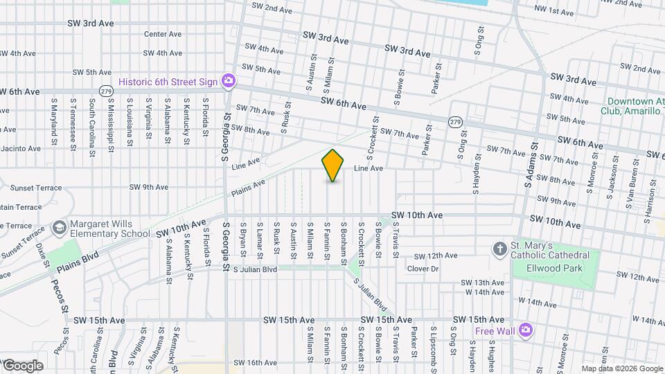 913 S Fannin St Map and Location Details