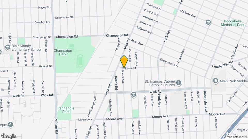 8911 Manor Ave Mapa y Detalles de la Ubicación