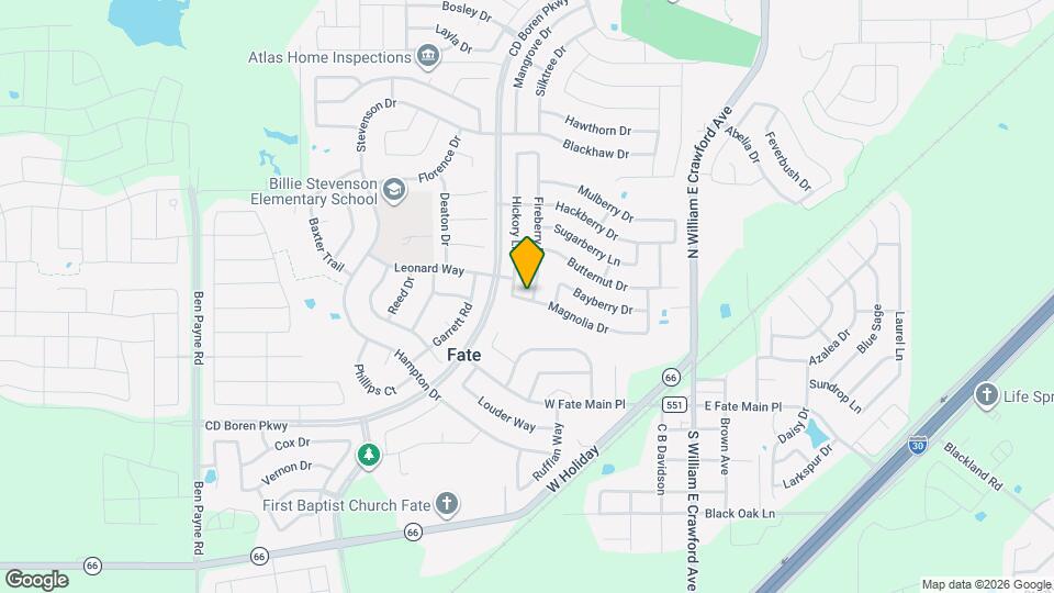 401 Fireberry Dr Mapa y Detalles de la Ubicación