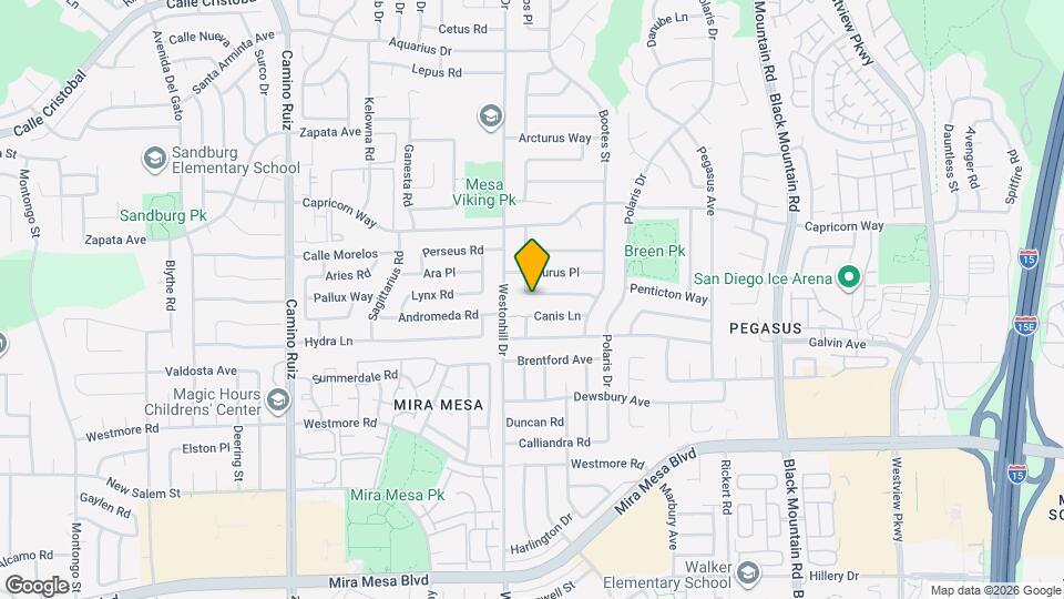 8849 Scorpius Way Map and Location Details