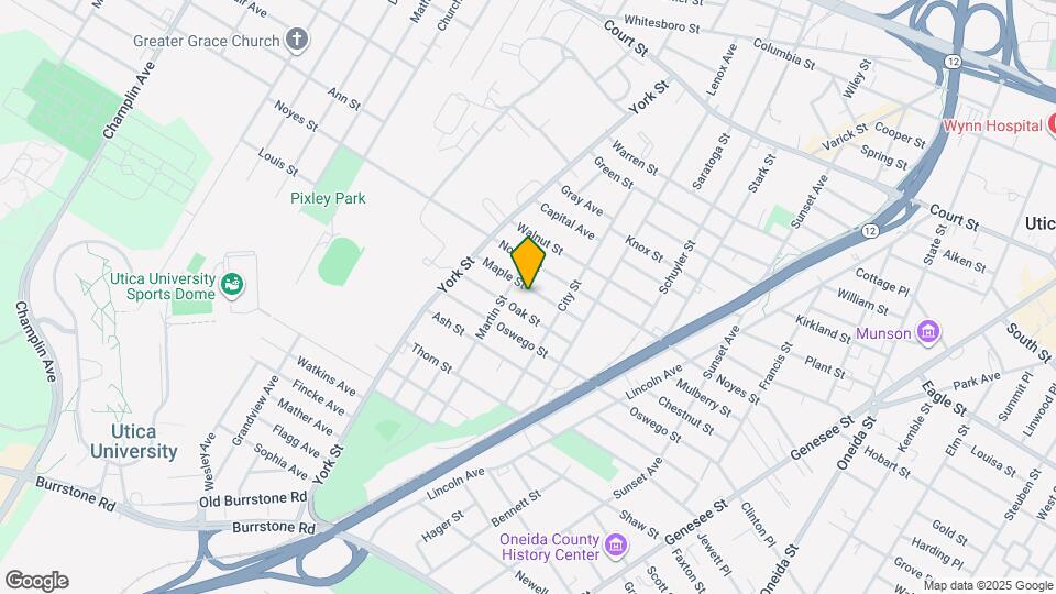 1217 Maple St, Unit 1FRONT Map and Location Details