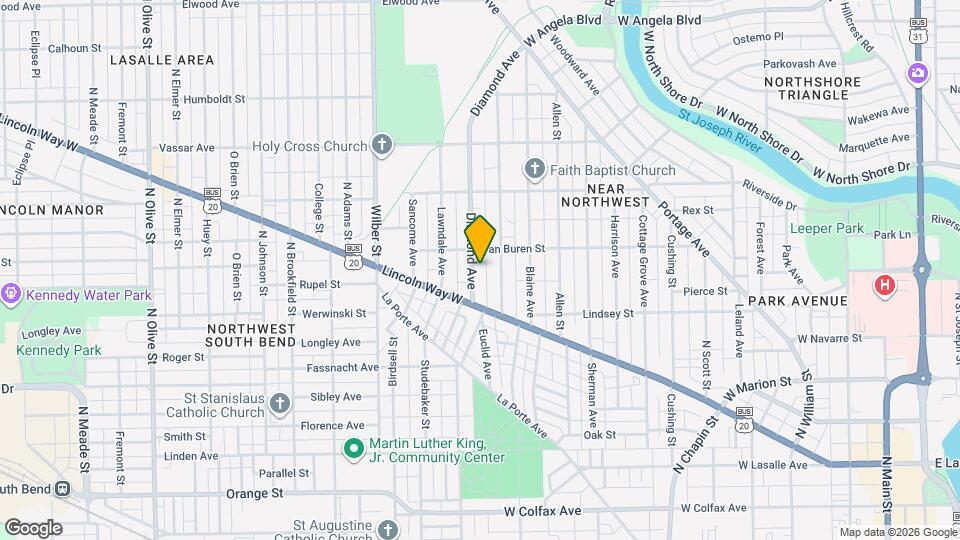 744 Diamond Ave Map and Location Details