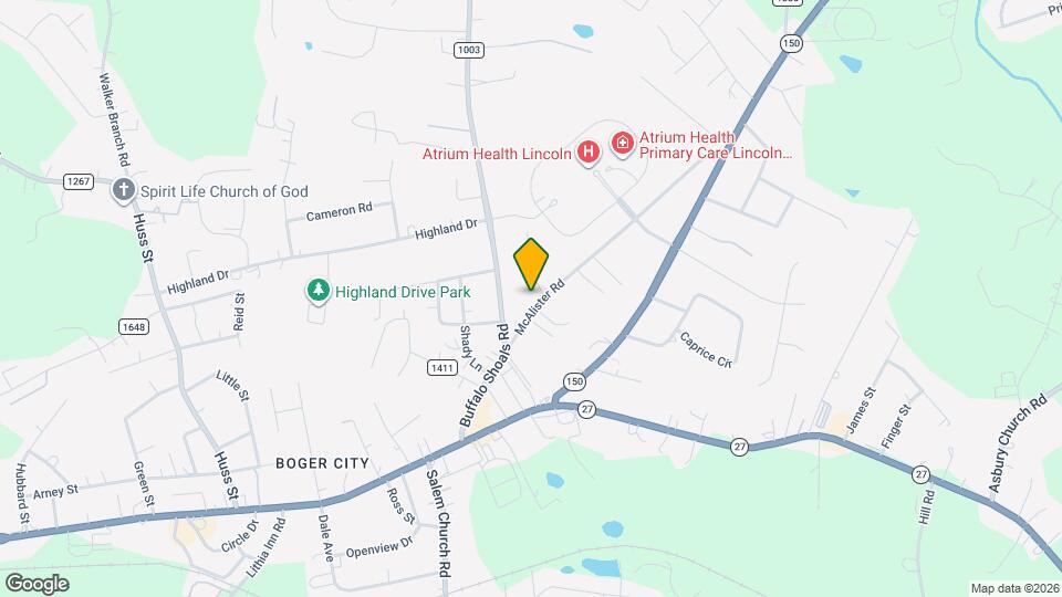 285 McAlister Rd Map and Location Details