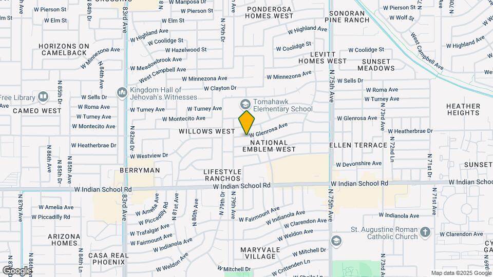 7731 W Glenrosa Ave Map and Location Details