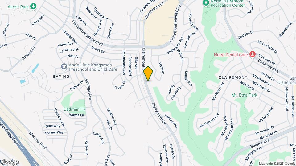 4459 Clairemont Dr Mapa y Detalles de la Ubicación