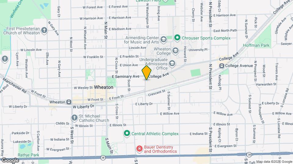 215 N Washington St Map and Location Details