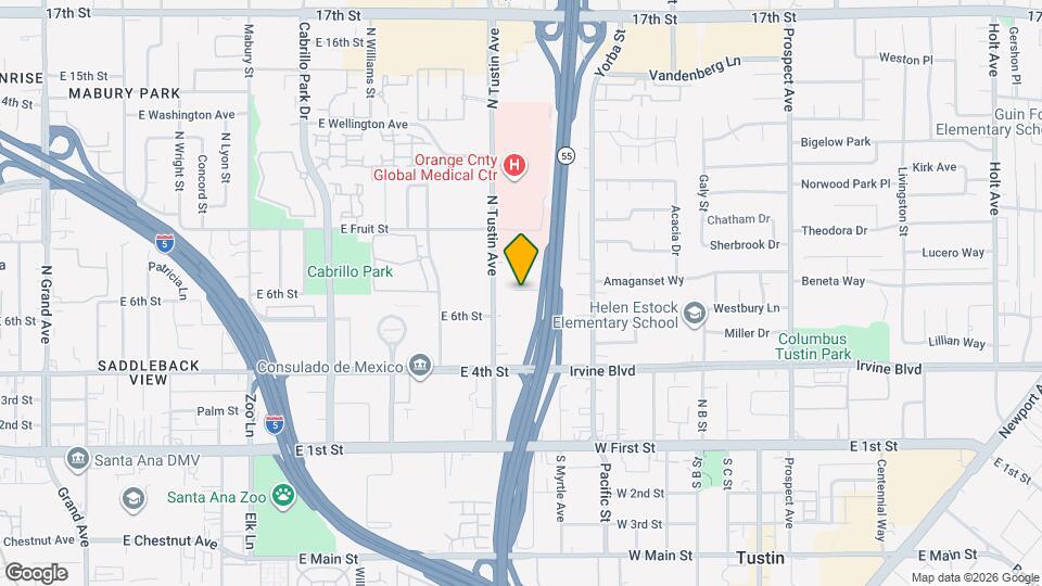 553 N Tustin Ave Map and Location Details