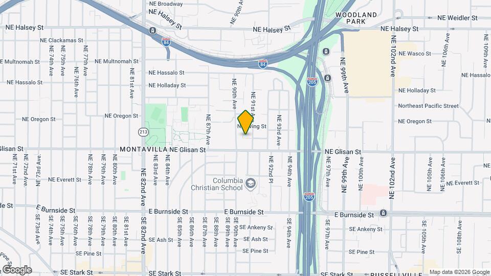 9023 NE Hoyt St Map and Location Details