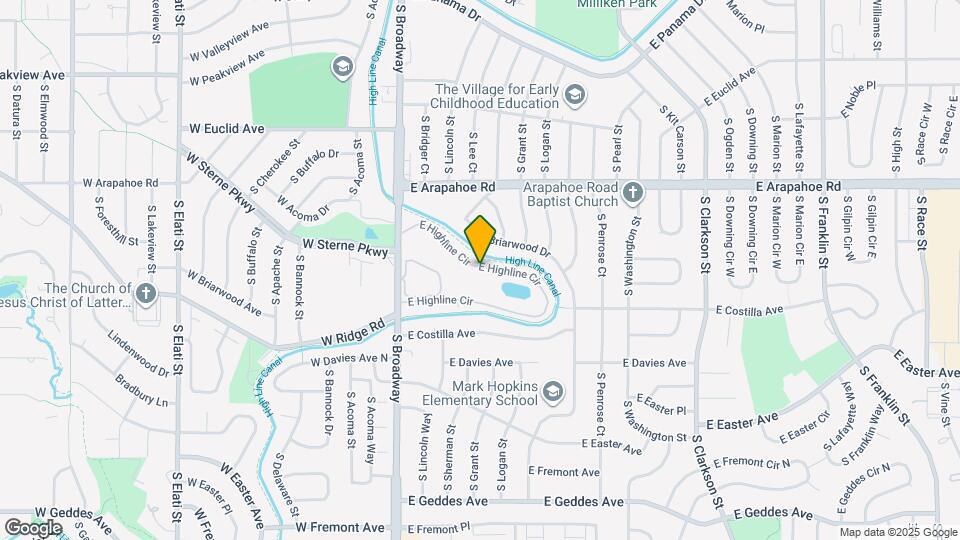 280 E Highline Cir Map and Location Details
