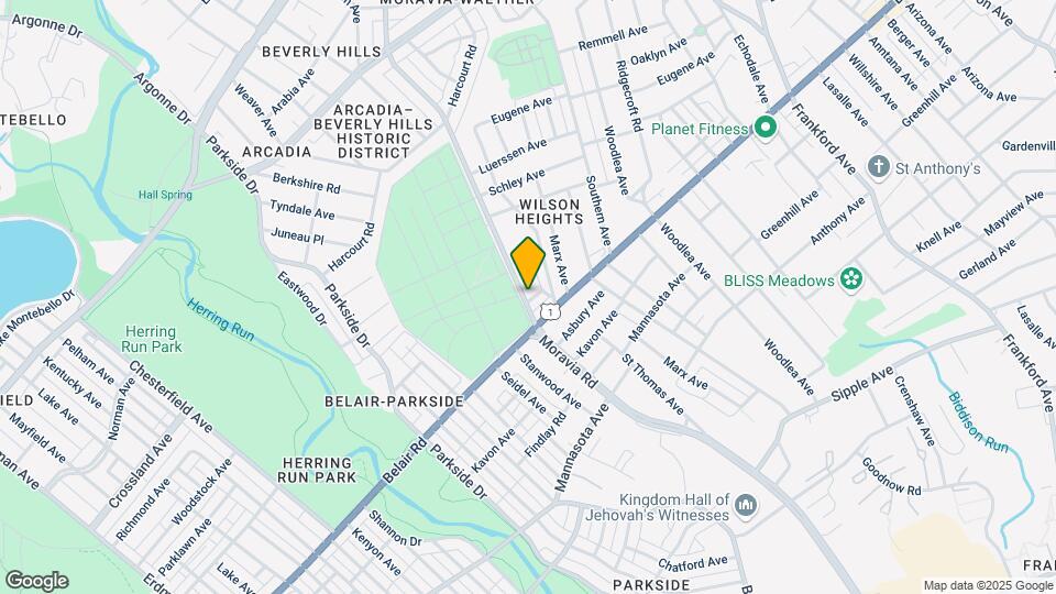 4128 Moravia Rd Map and Location Details