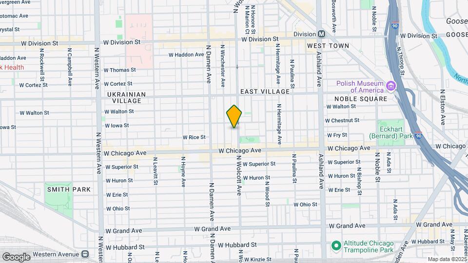 840 N Wolcott Ave Map and Location Details