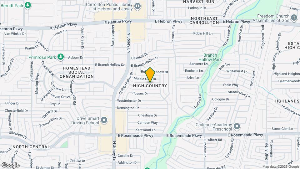 1925 Glen Hill Dr Map and Location Details