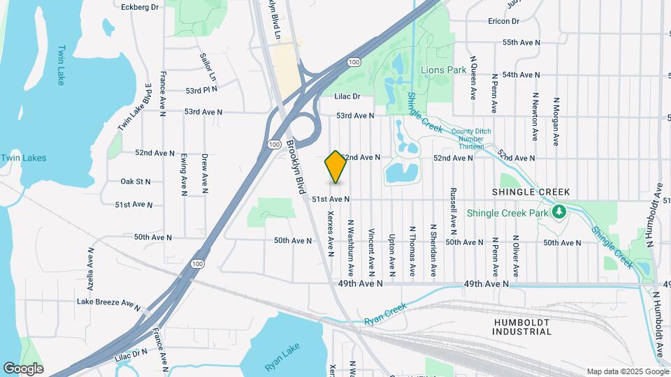 5116 Xerxes Ave N Map and Location Details