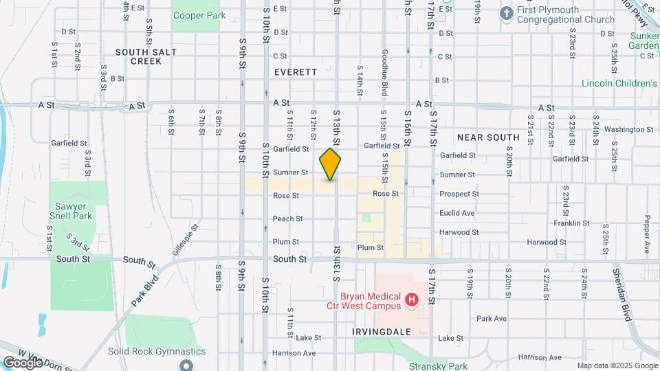 1727 S 13th St Map and Location Details