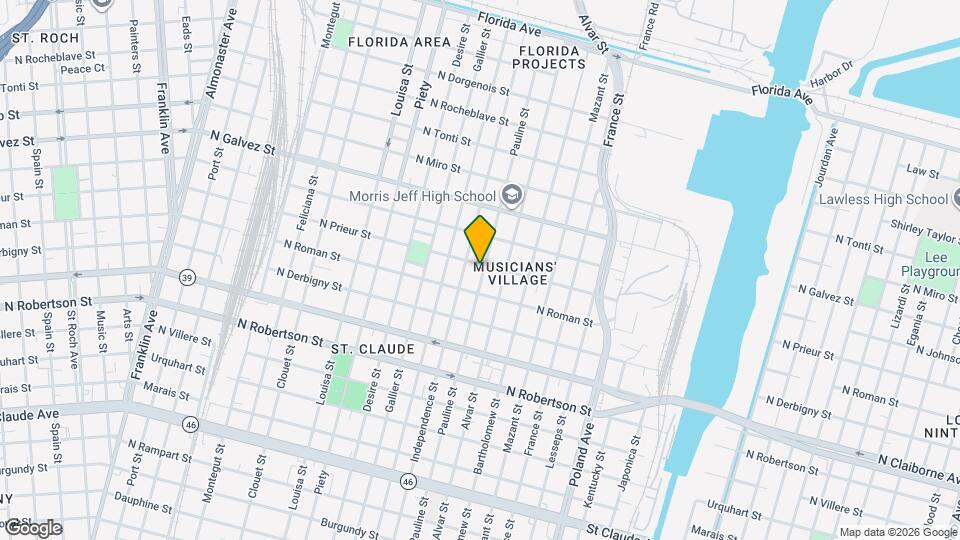 1842 Pauline St, Unit 1842 Pauline Szreet Mapa y Detalles de la Ubicación
