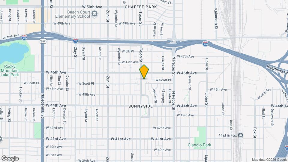 4565 Shoshone St Map and Location Details