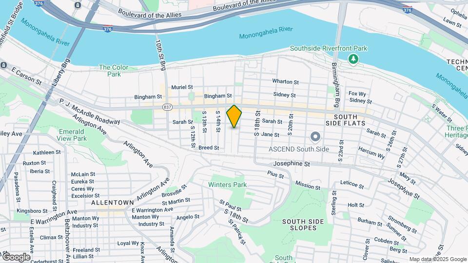 141 S 16th St-Unit -2nd Floor Map and Location Details