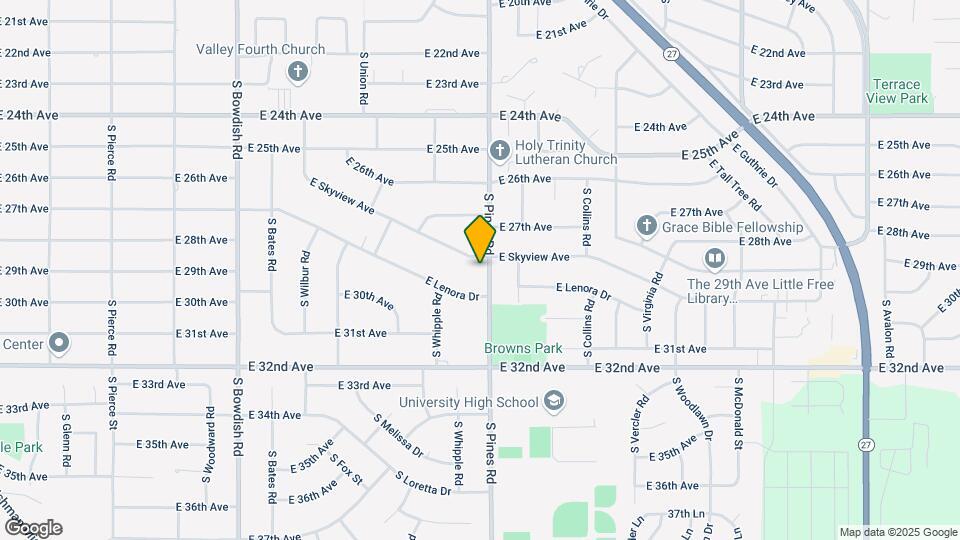 2812 S Pines Rd Map and Location Details