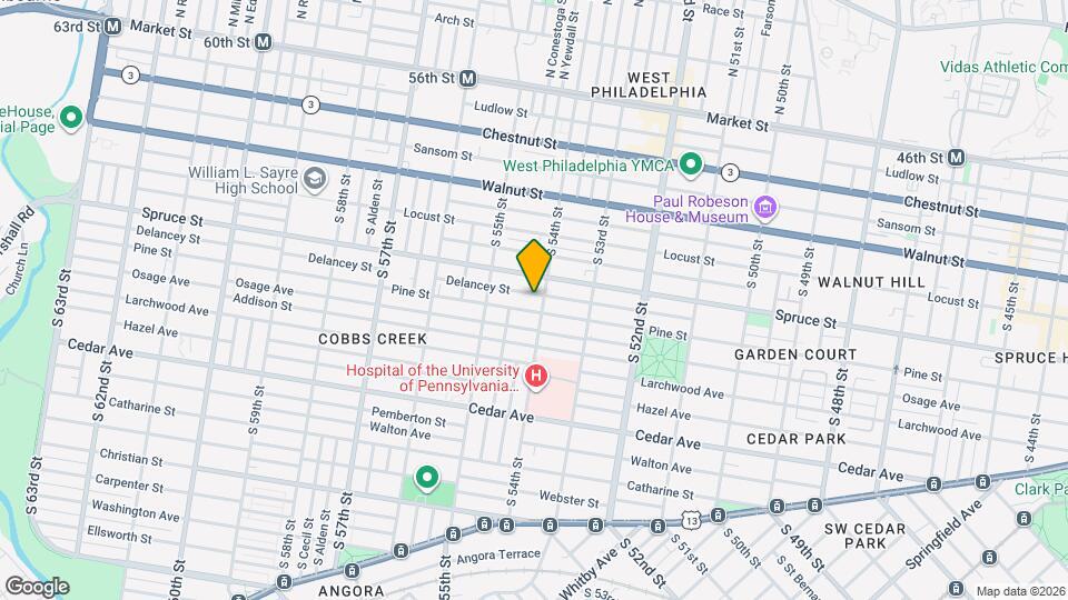 5410 Delancey St Map and Location Details