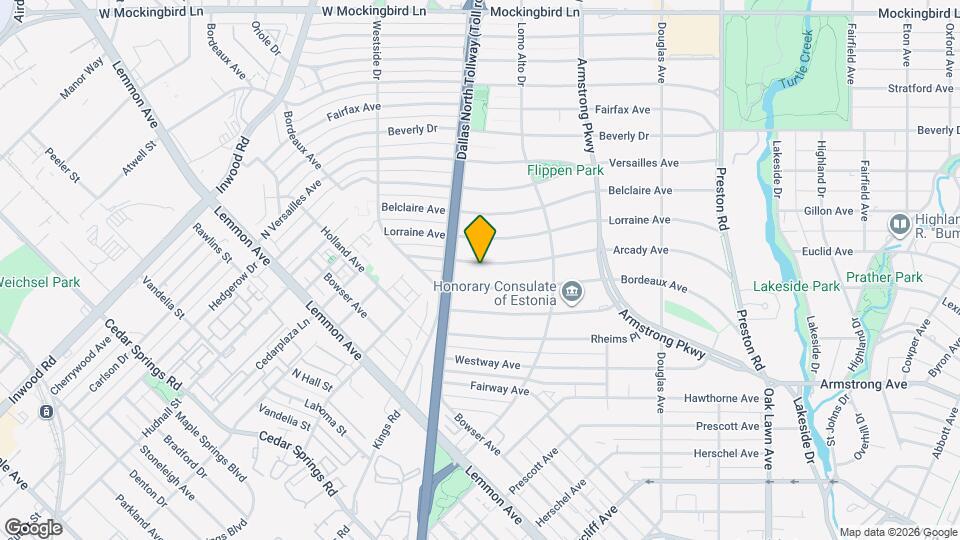 4541 Arcady Ave Map and Location Details