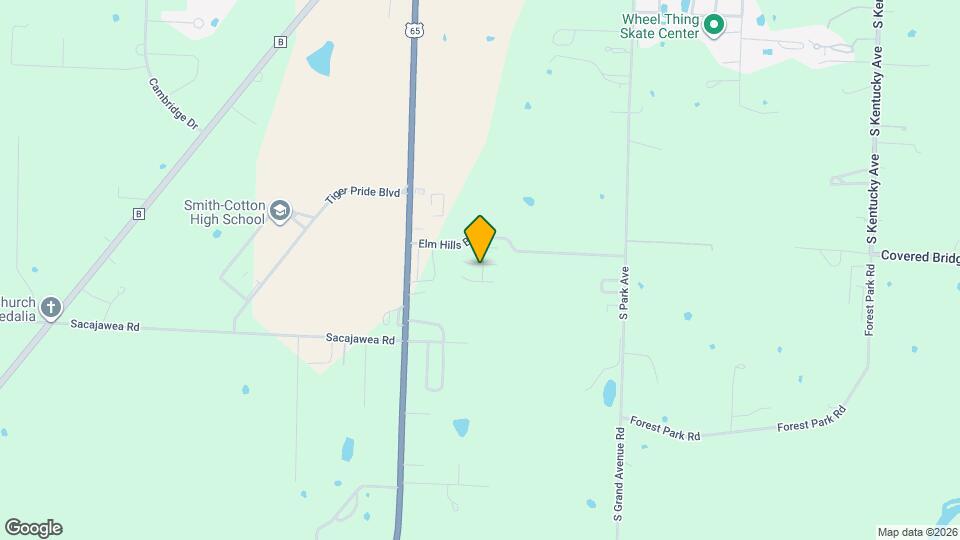 1405 Elm Hills Blvd Mapa y Detalles de la Ubicación