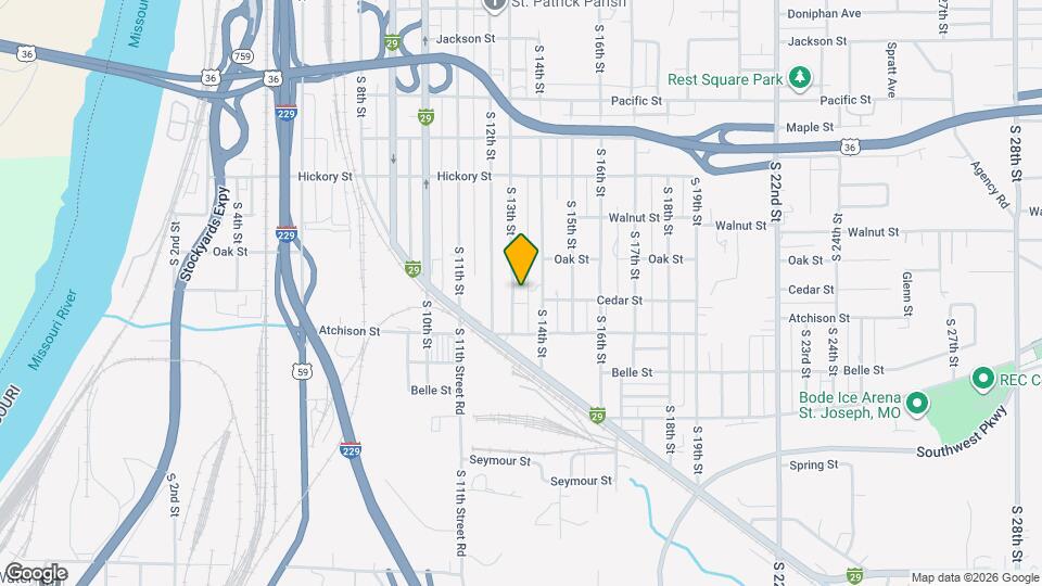 2545 S 13th St Map and Location Details