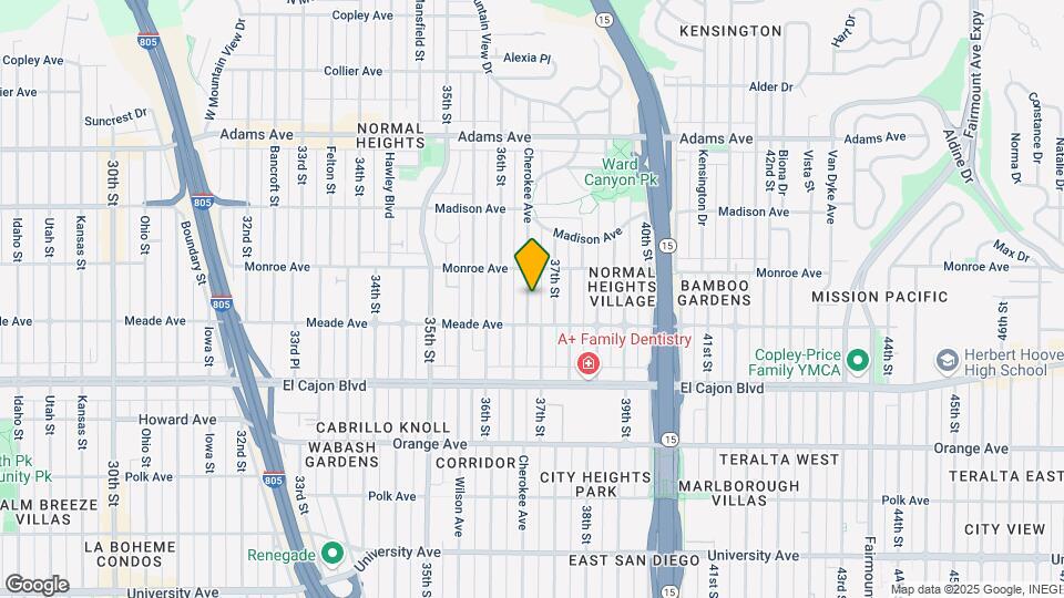 4441-4445 Cherokee Ave Map and Location Details
