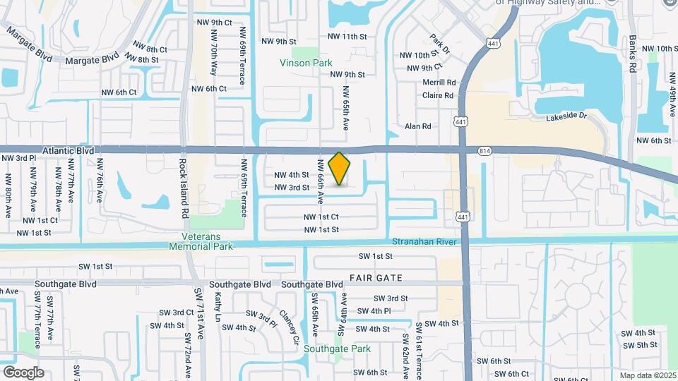 6574 NW 3rd St Map and Location Details