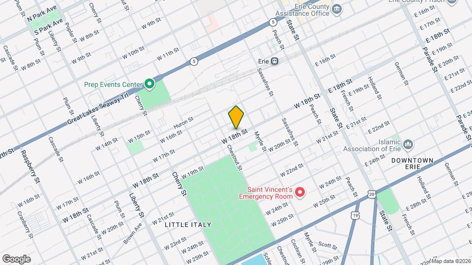 340 W 18th St Map and Location Details