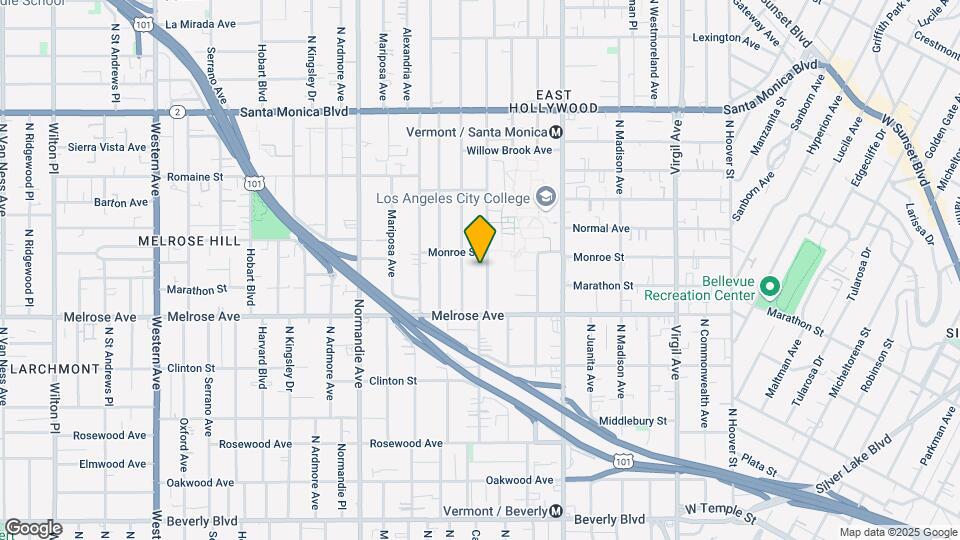 757 N Heliotrope Dr Map and Location Details