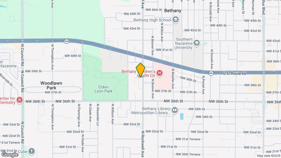3907 N Rockwell Ave Map and Location Details