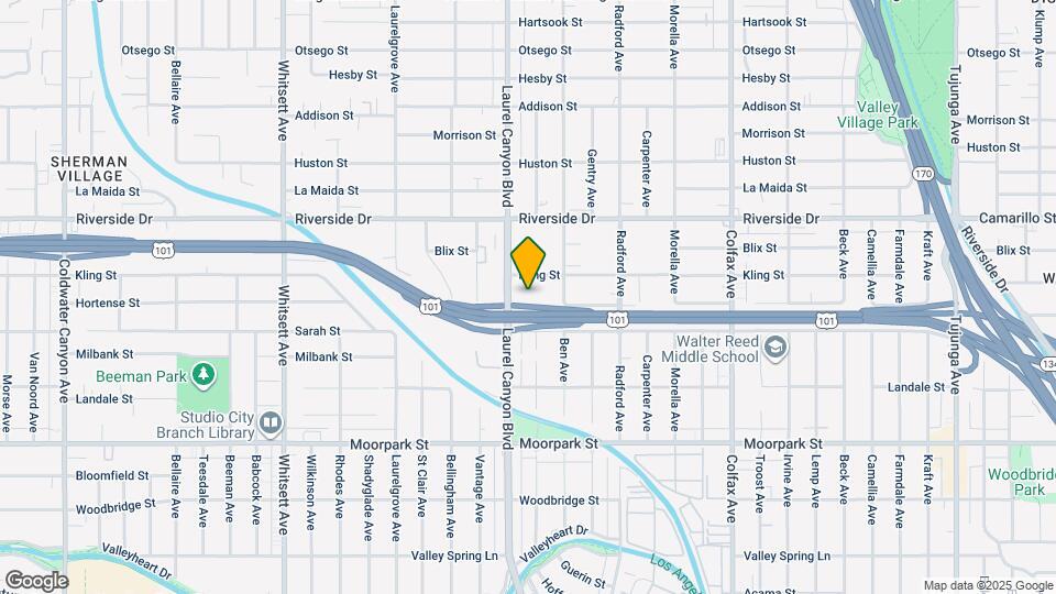 4636 Laurel Canyon Blvd Map and Location Details