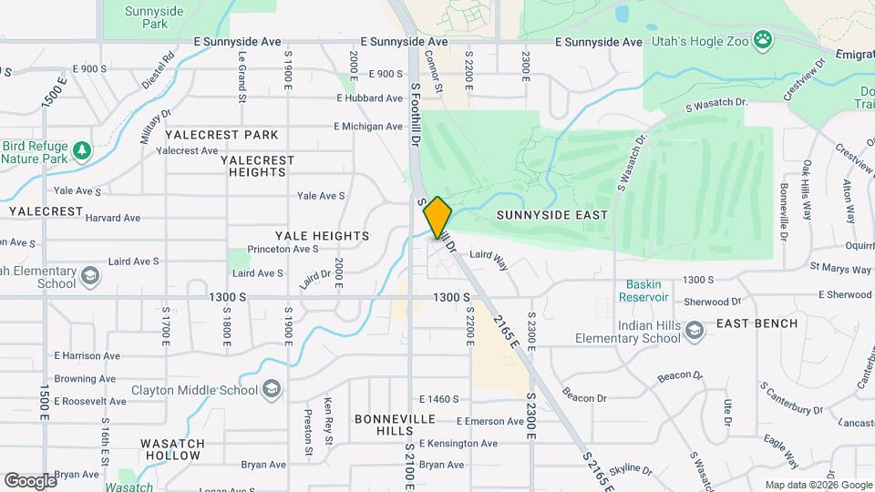 1160 Foothill Dr Map and Location Details