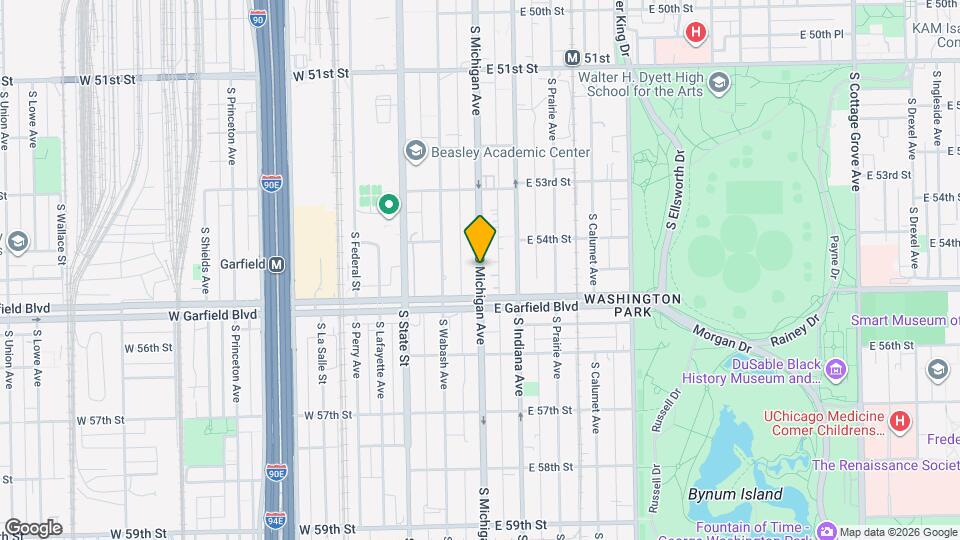 5434 S Michigan Ave Map and Location Details