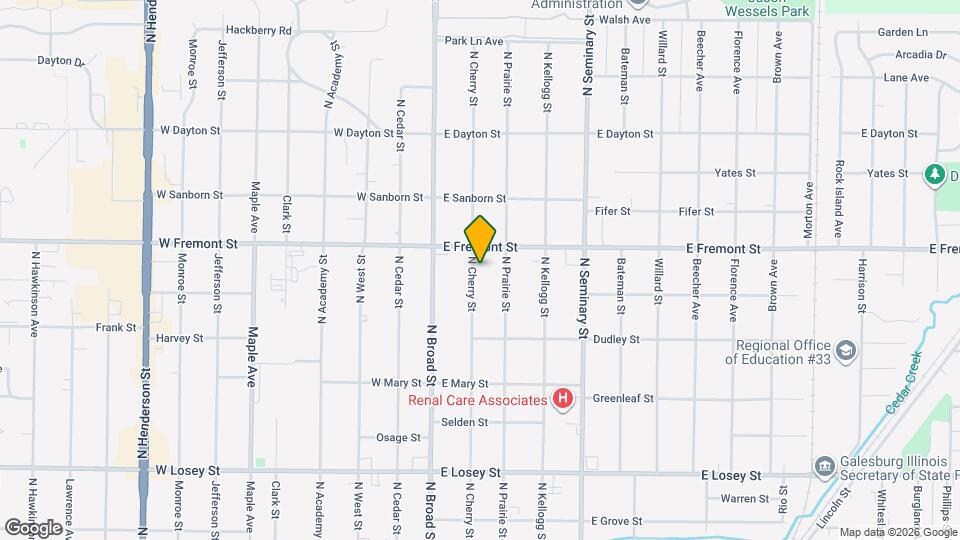 1155 N Cherry St Mapa y Detalles de la Ubicación