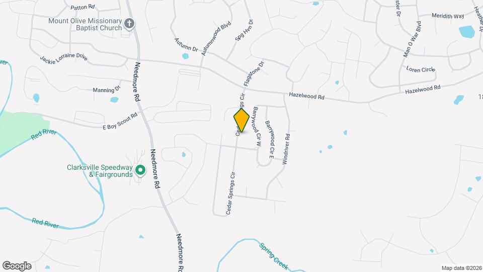 1641 Cedar Springs Cir Map and Location Details