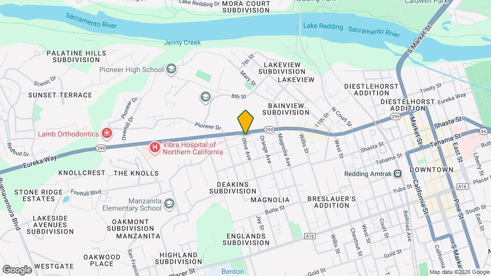 1105 Olive Ave Map and Location Details