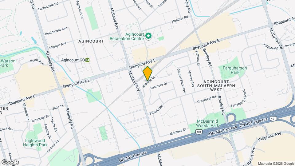 15 Salomon Dr, Unit 1703 Map and Location Details