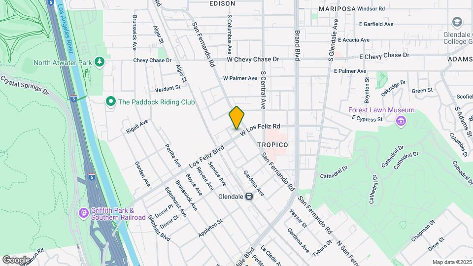 417 W Los Feliz Rd Map and Location Details