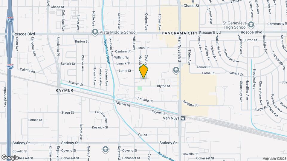 14722 Strathern St Map and Location Details