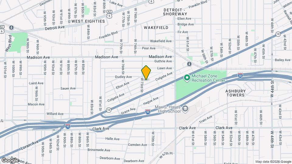 7210 Colgate Ave Map and Location Details